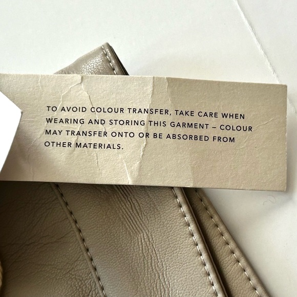 🌷NWT Vegan Leather Wilfred Light Taupe/Tan Pants. Size: 8 - Picture 11 of 16